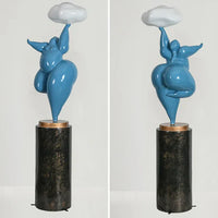 Rylight Abstract Creative Figure Sculpture Cloud Floor Lamp