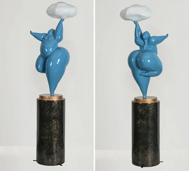 Rylight Abstract Creative Figure Sculpture Cloud Floor Lamp
