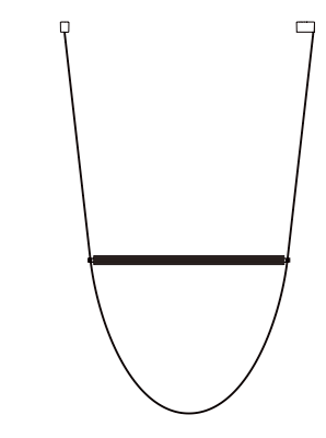 Rylight Designer U-vormige riemlamp LED glazen buis kroonluchter