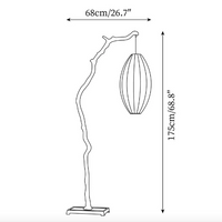 مصباح أرضي على شكل شجرة من رايلايت بتصميم بسيط