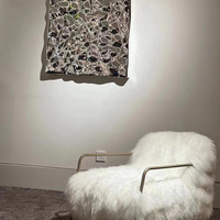 Rylight Italian Minimalist White Plush Lounge Chair