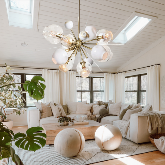 Moderne Sputnik glazen kroonluchter voor woonkamer/slaapkamer 