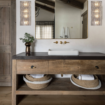 شمعدان حائط كريستالي حديث متجمد