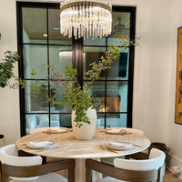 Moderne ronde glazen kroonluchter voor woon-/eetkamer/slaapkamer 