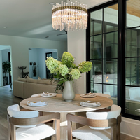 Moderne ronde glazen kroonluchter voor woon-/eetkamer/slaapkamer 