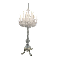 Luxe kaarslicht kristallen vloerlamp 