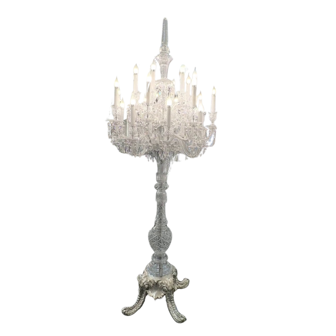 Luxe kaarslicht kristallen vloerlamp 