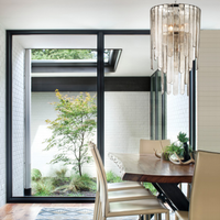 Modern Multi-tier Glass Chandelier for Dining Room/Living Room/Kitchen Island