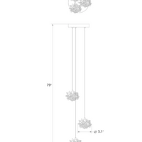 Luxury Floating Crystal Rock Chandelier for Staircase/Foyer