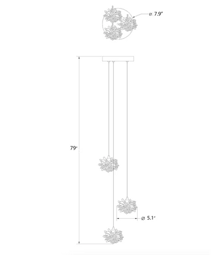 ثريا كريستالية عائمة فاخرة للسلالم/البهو 