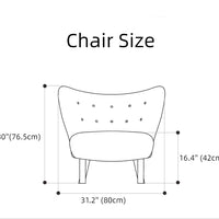 Classic Cozy White Fleece Plush Accent Lounge Chair with Ottoman