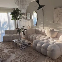 Nordic Marshmallow Bread Fabric Sofa