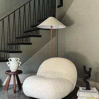 Nordic Fleece Pear Sofa Stoel voor Slaapkamer/Studeerkamer/Balkon