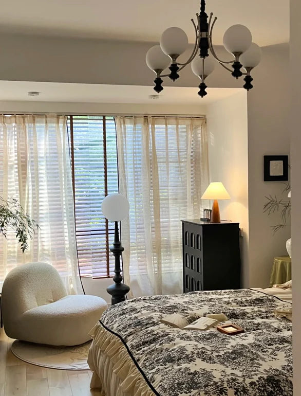 Nordic Fleece Pear Sofa Stoel voor Slaapkamer/Studeerkamer/Balkon