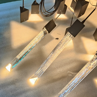 Rylight 10/15/17/Custom-Light zwarte kristallen staven kroonluchter