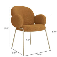 Modern Simple Ivory White Boucle Accent Chair