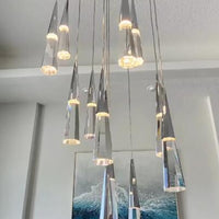 Rylight 1/13/25-licht gepolijst chroom kristallen LED-hanglamp