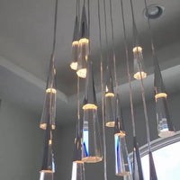 Rylight 1/13/25-licht gepolijst chroom kristallen LED-hanglamp