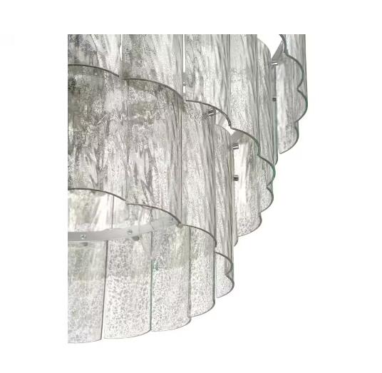 Rylight 9/12-lichte overgangskroonluchter van kwikglas