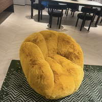 Rylight Modern Luxury Yellow Teddy Barrel Accent Chair