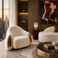 Aurelia Sculptural Velvet Accent Chair