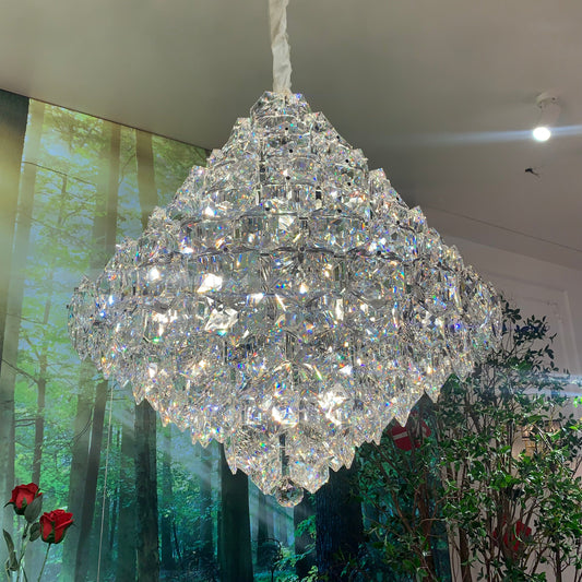 Luxe kegelvormige kristallen kroonluchter voor woonkamer/slaapkamer/badkamer 