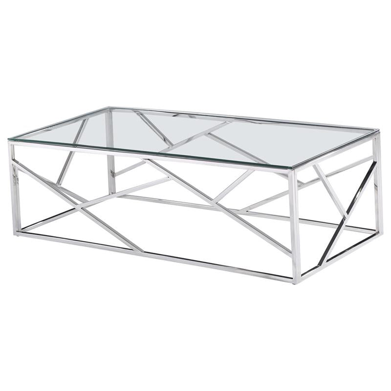 Rylight Stainless Steel Living Room End Table in Gold/Silver Finish