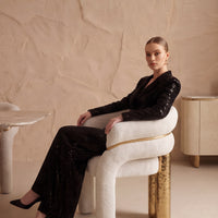 Vespera Sculptural Upholstered Dining Chair