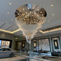 ثريا Rylight كبيرة جدًا/طويلة بقاعدة كبيرة من الكروم