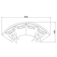Italiaanse extra grote gebogen lichte luxe bank voor de woonkamer