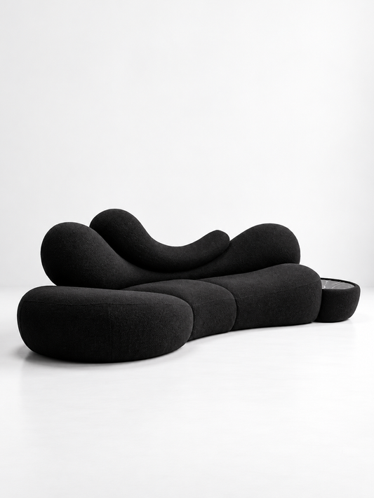 Nocturne Sculptural Bouclé Sofa