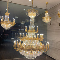 Rylight 1/3-Layer Empire Candle Crystal Multi-tiered Chandelier