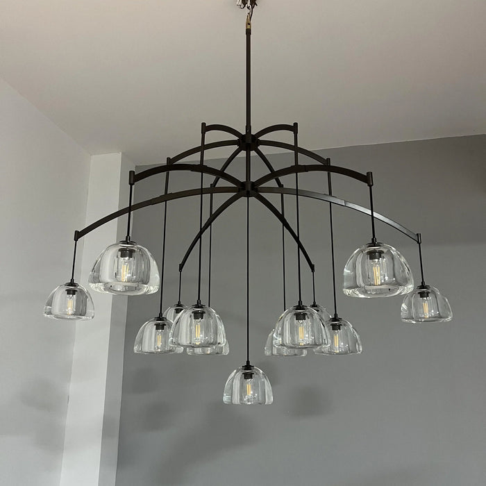 Modern Round Raindrop Glass Chandelier