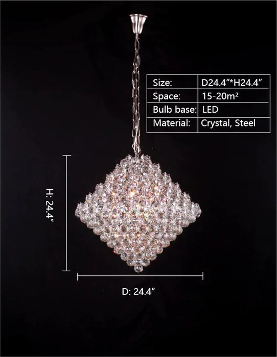 Rylight esthetische conische kristallen kroonluchter