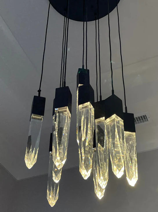 مصباح السقف المستدير/المستطيل الحديث والفاخر من Rylight باللون الأسود