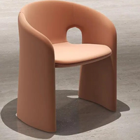 Contemporary H-Shape Upholstered Cotton/Leather/Nubuck Leather Sofa Chair For Living Room