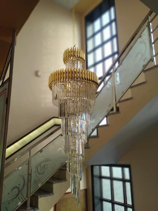 Rylight spiraalvormige kristallen kroonluchter