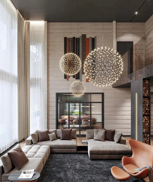 Rylight 11.8 بوصة/15.7 بوصة/19.7 بوصة/23.6 بوصة/31.5 بوصة/39.4 بوصة/47.2 بوصة ثريا متدلية دائرية مرصعة بالنجوم