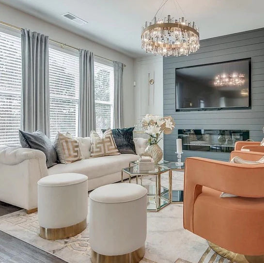 ثريا كريستالية ذات حلقة دائرية فاخرة وحديثة من رايلايت