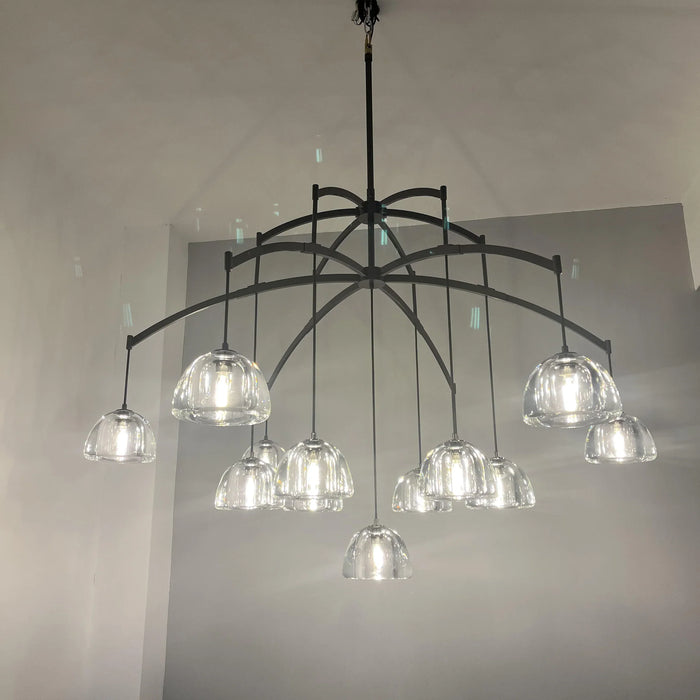 Modern Round Raindrop Glass Chandelier