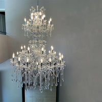 Rylight 37-Light Classic Candle Light Crystal Chandelier