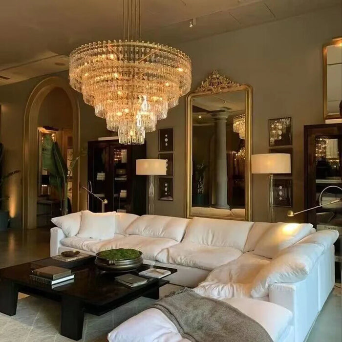 Rylight 3/4/5-Tier Round Tiered Acrylic Chandelier