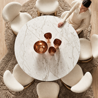 Aurelia Sculptural Marble Dining Table