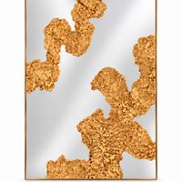 Sculptural Brass Art Mirror