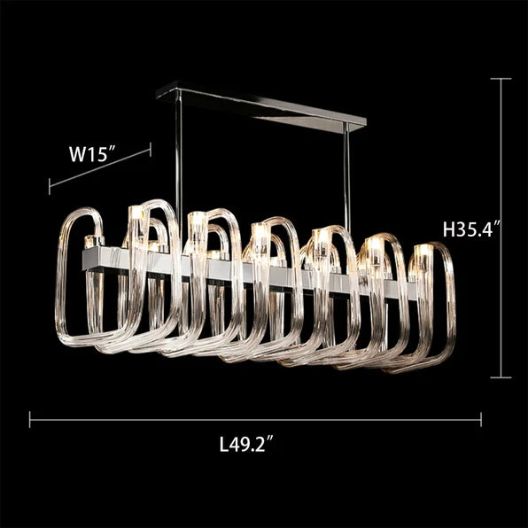 Rylight 12/16/32-lichts glazen kroonluchter Klassieke kaarsstijl plafondlamp