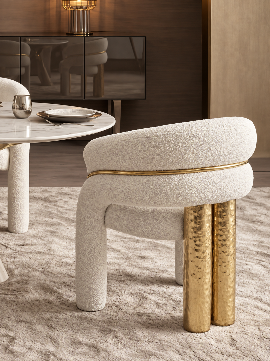 Vespera Sculptural Upholstered Dining Chair