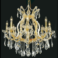 Rylight 9/19/49-Light Crystal Chandelier in Gold/Chrome Finish
