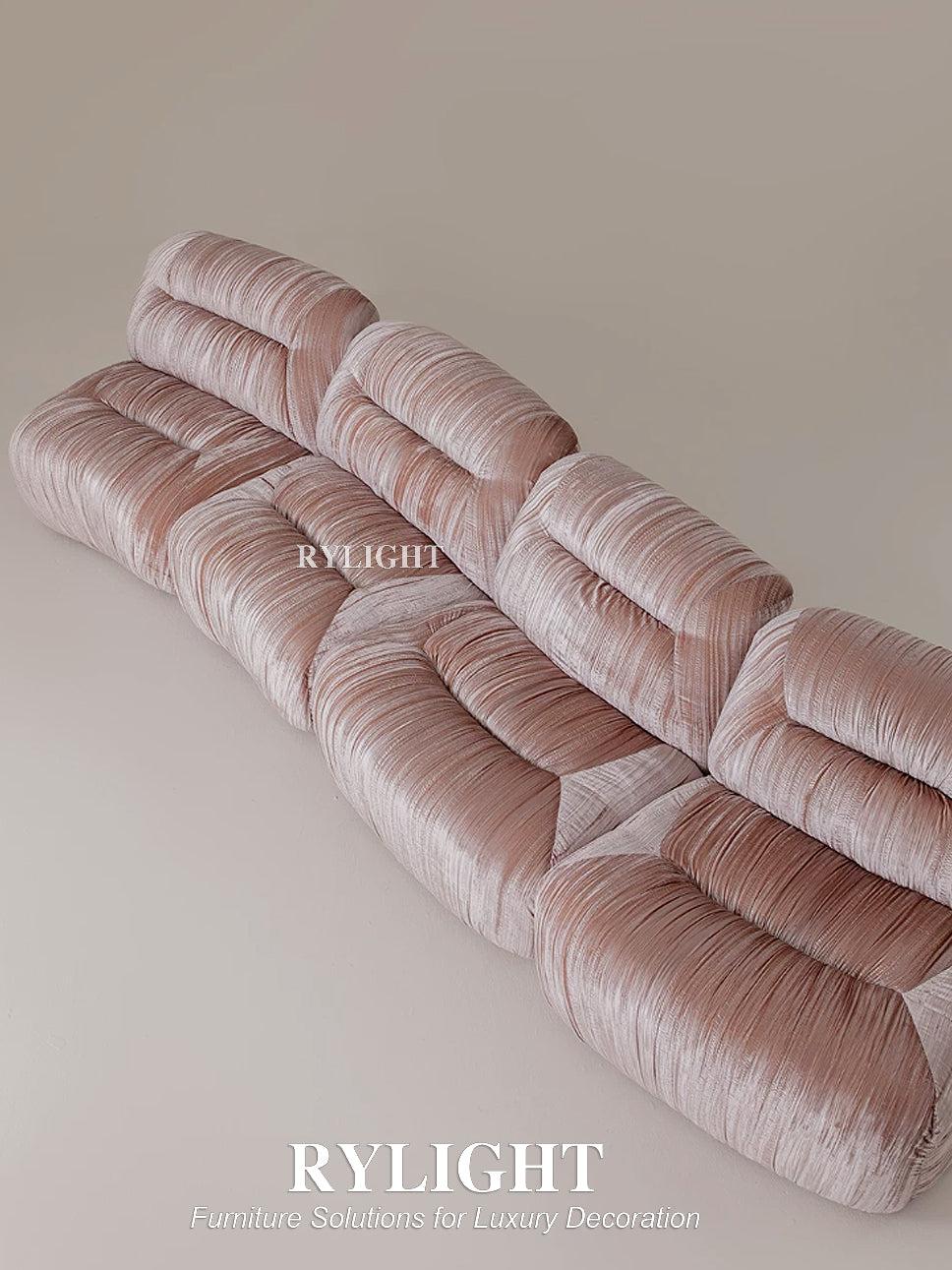 Pompadour French Vintage Velvet Modular Sofa