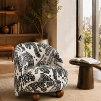 Tiger Mountain Velvet Sculptural Accent Chair