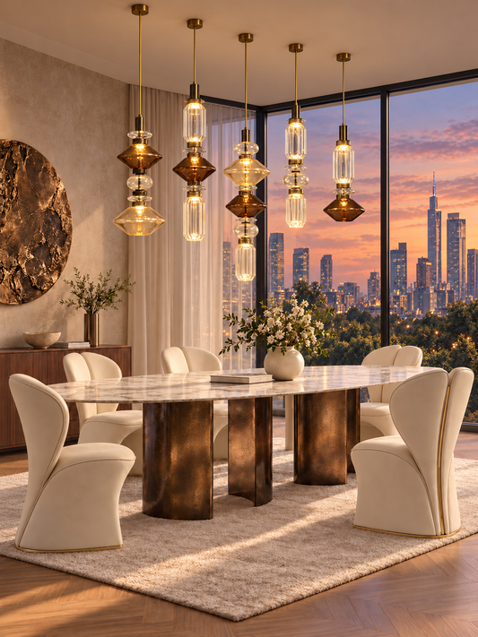 Irregular Art Glass Pendant Lamp